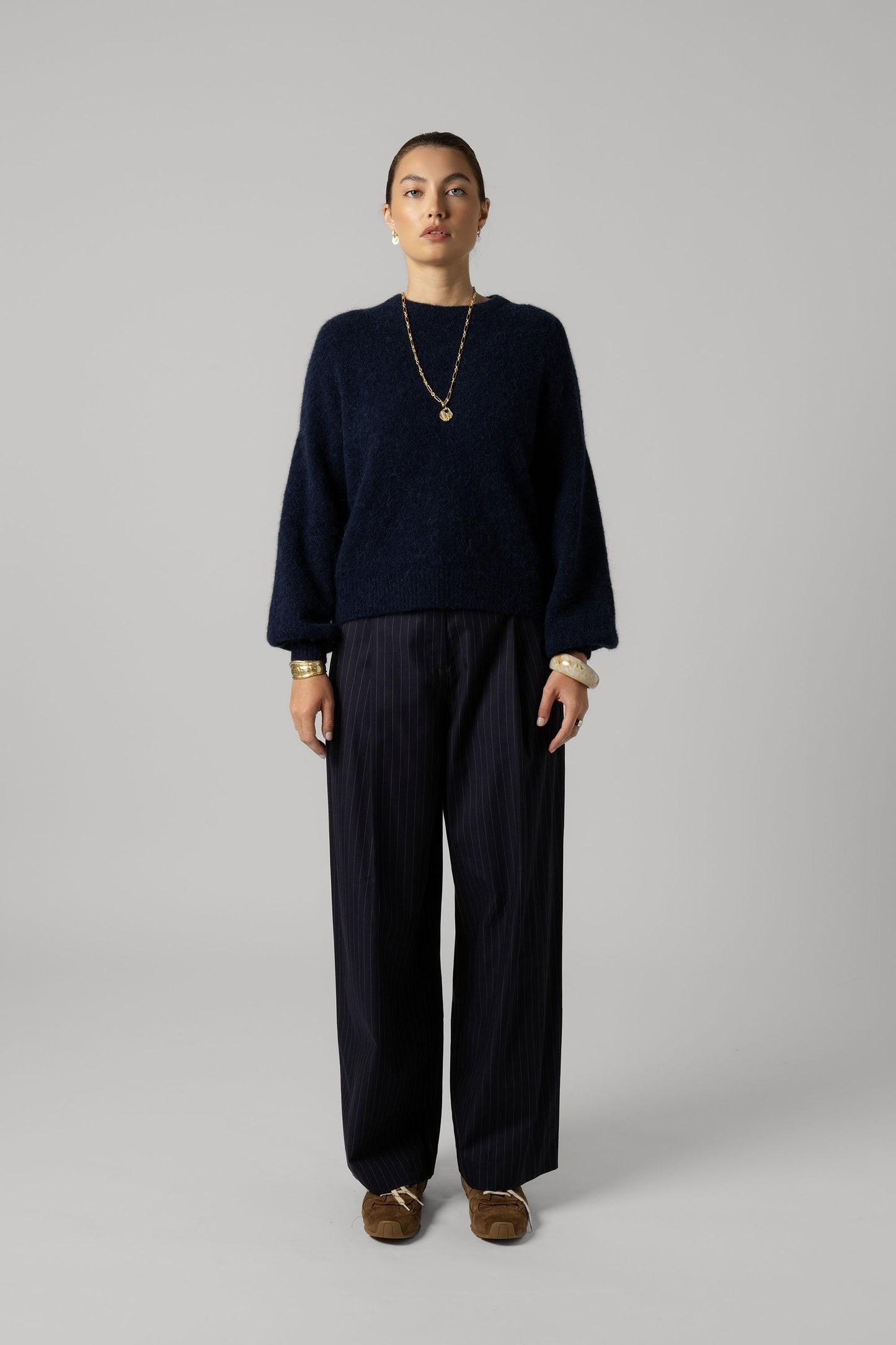 The Pleat Detail Wide Leg Pants