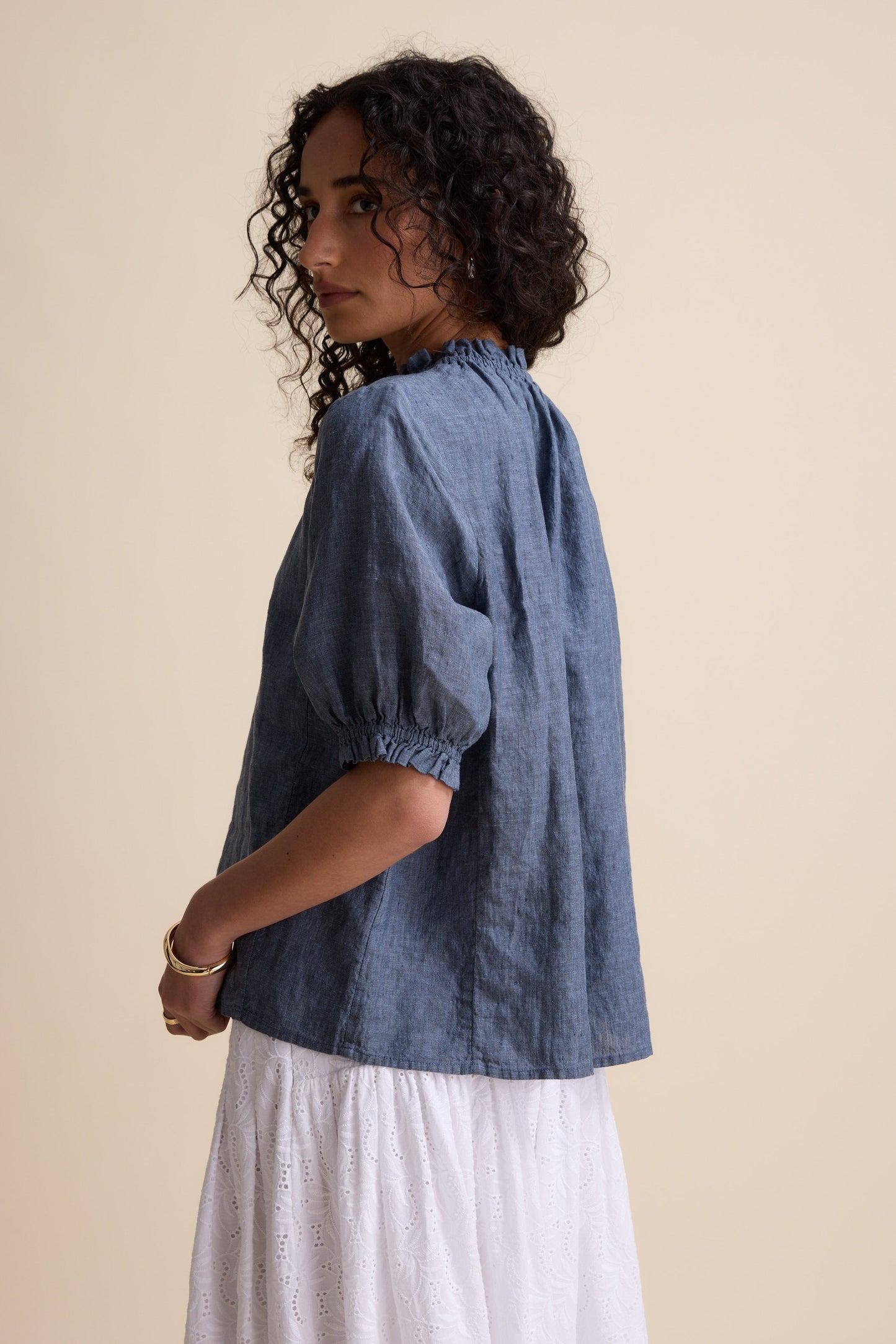 The Frill Detail Short Sleeve Blouse