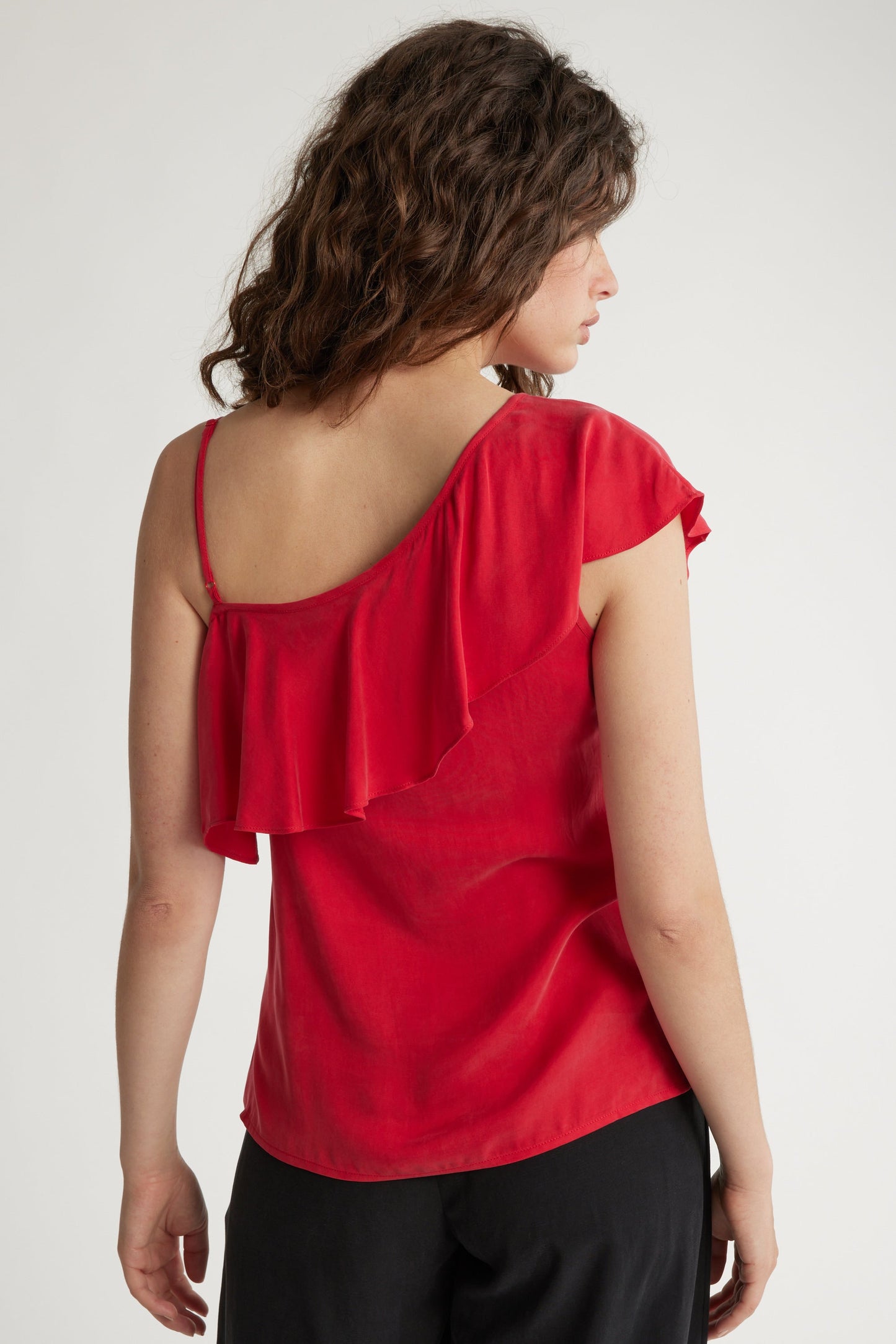 Molly Asymmetric Ruffle Top
