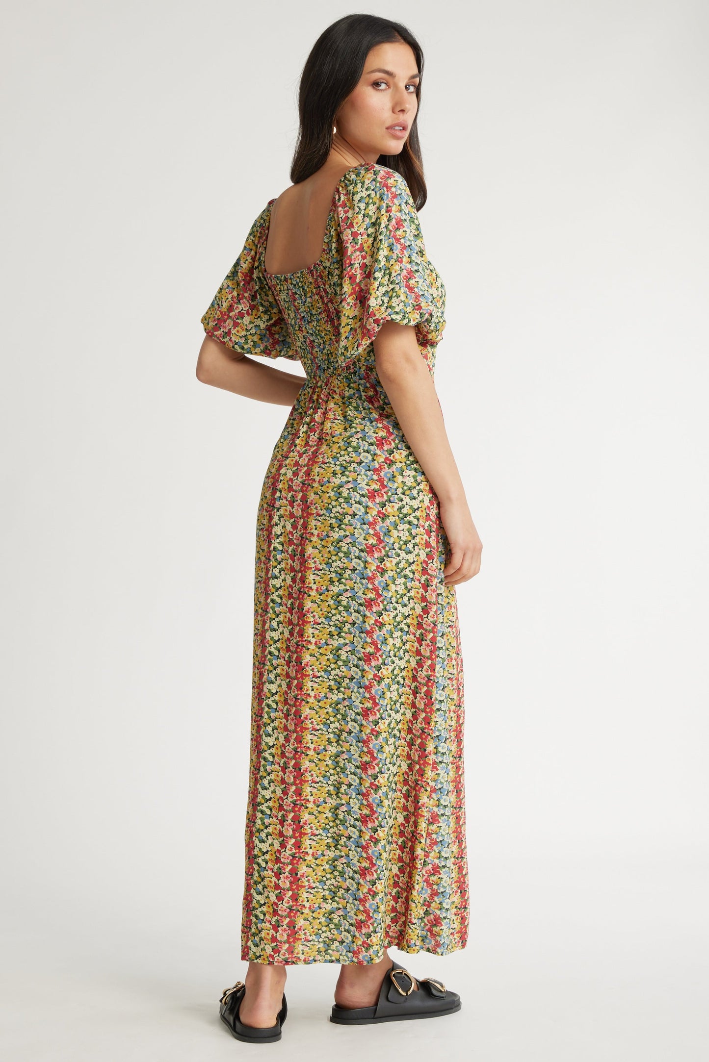Elsie Puff Sleeve Midi Dress