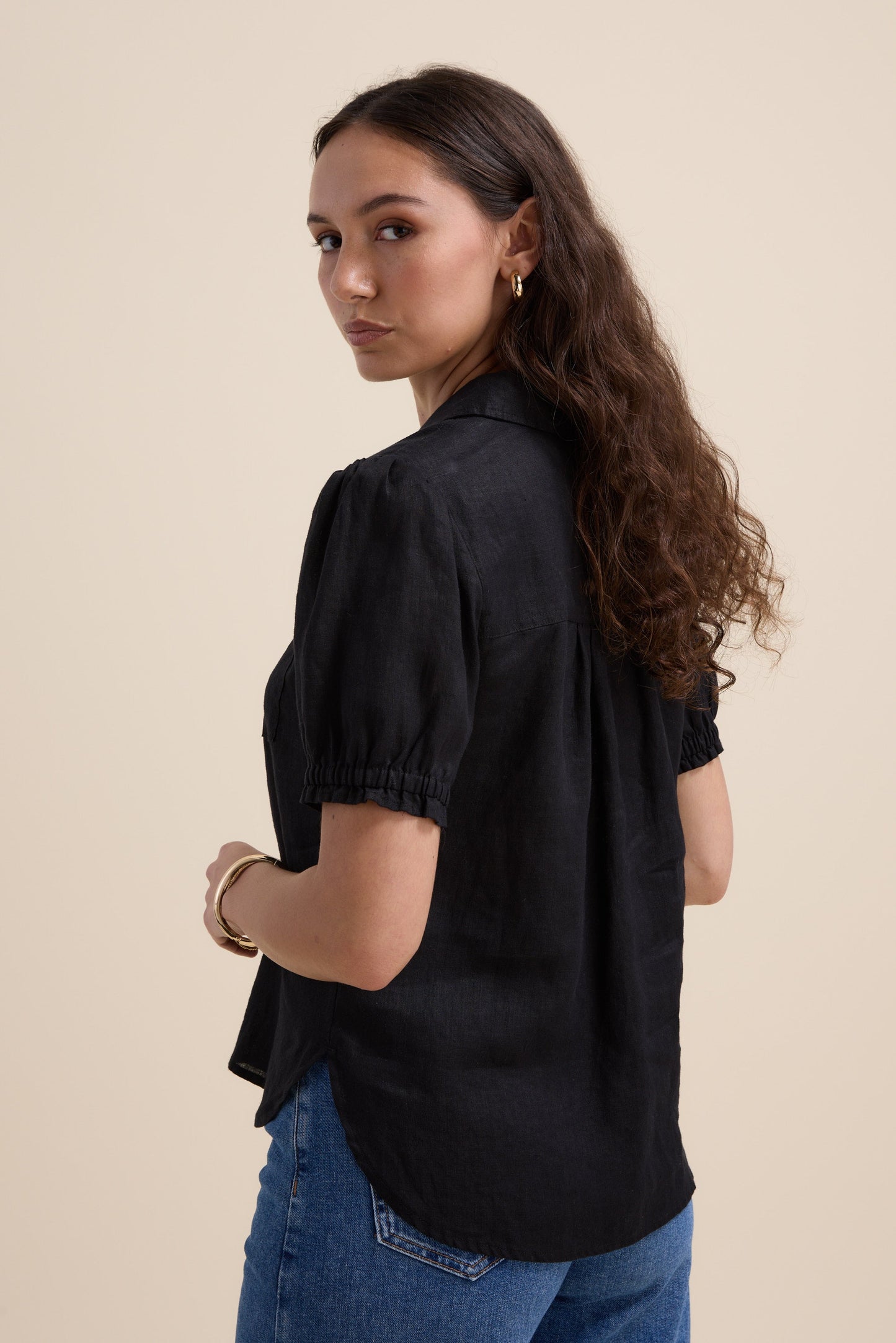 Elementary Short Sleeve Linen Shirt