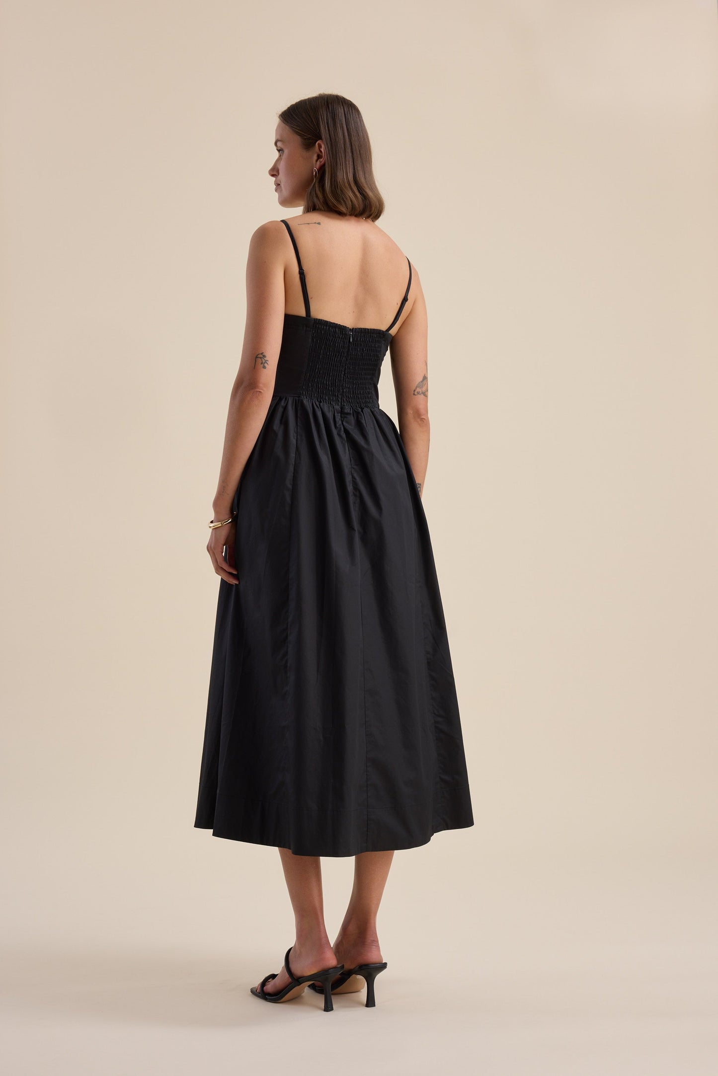 Rose Shirred Back Dress