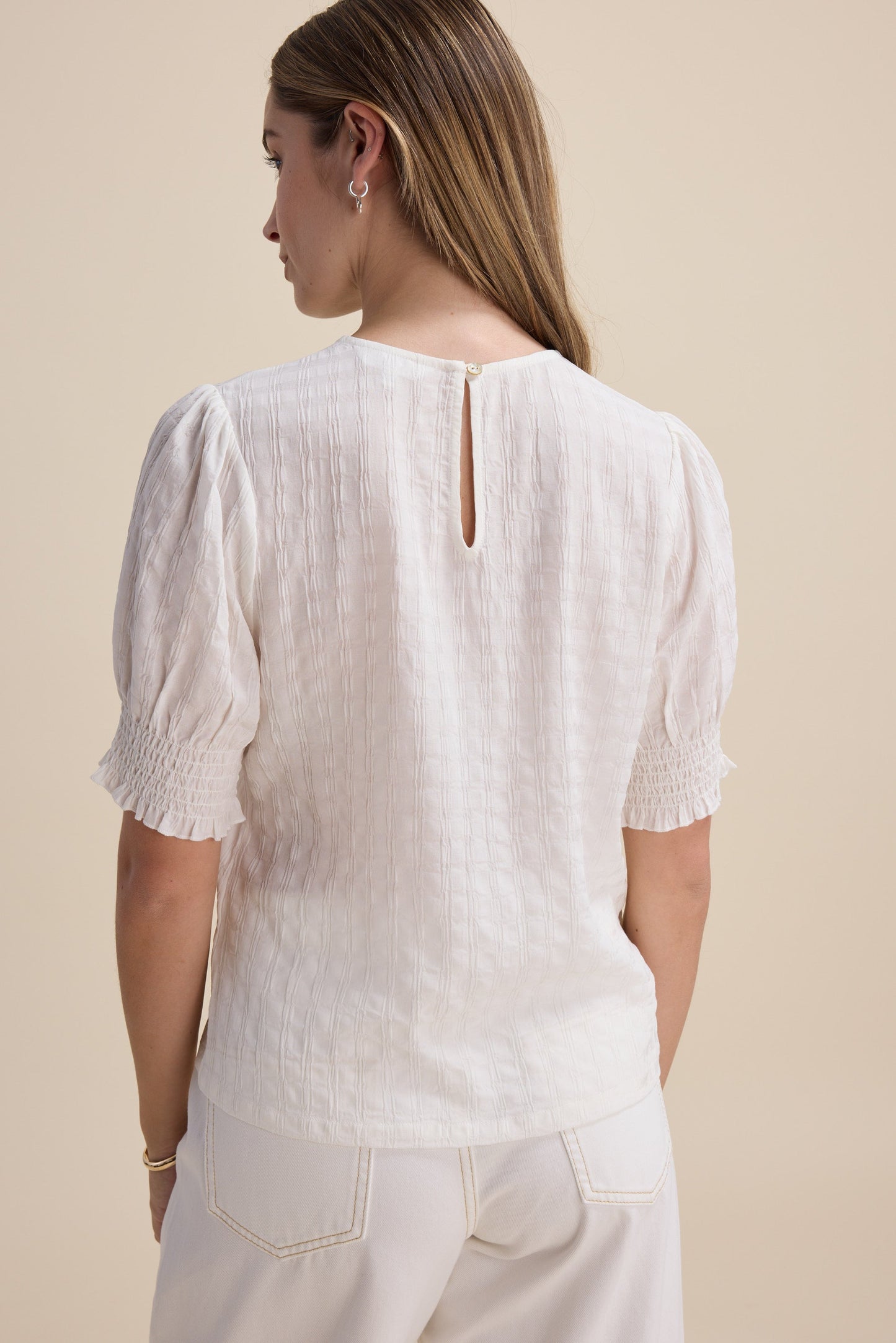 Leila Shirred Sleeve Top