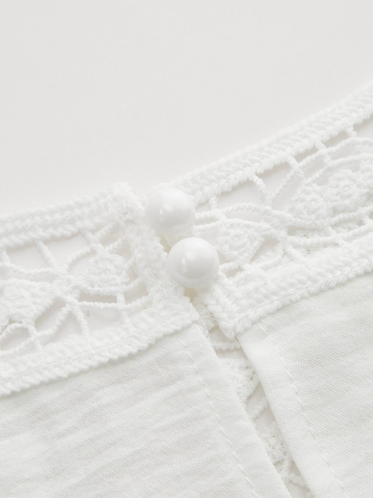 Crochet Lace Yoke Tiered Sleeveless Dress