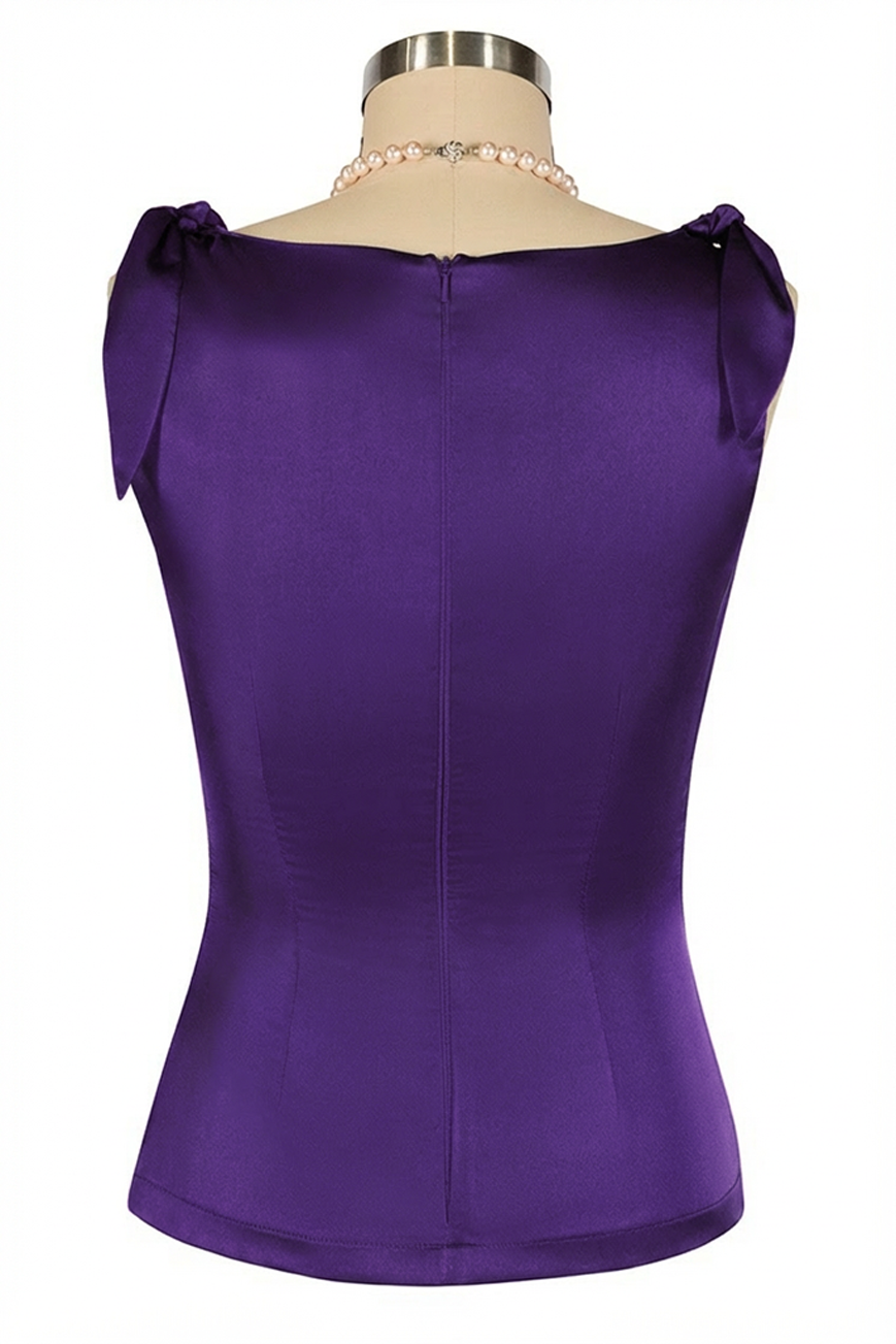 D'Amour Classic Cowl Top (Purple)