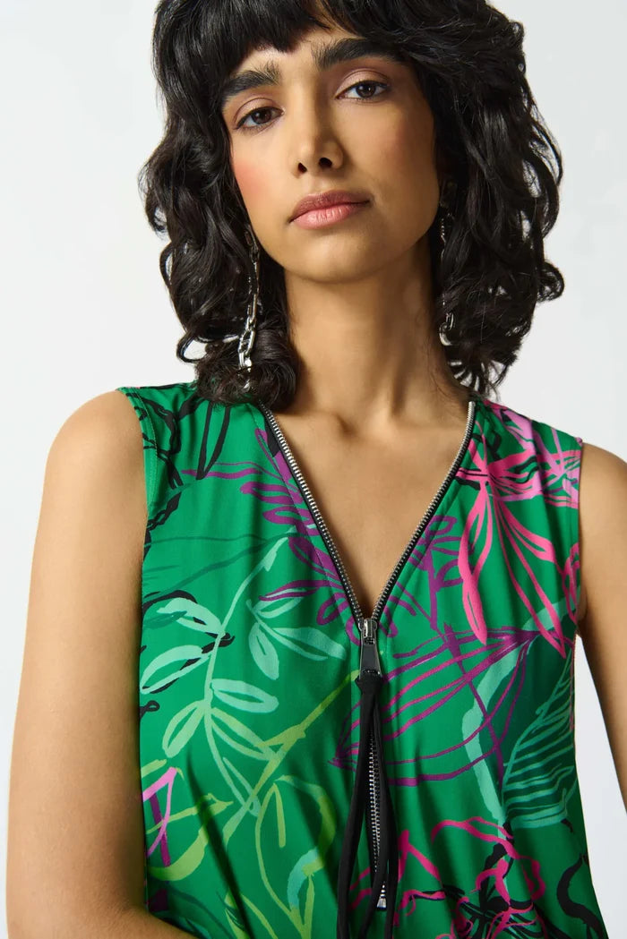 Joseph Ribkoff - Trapeze Tunic - Green/Multi