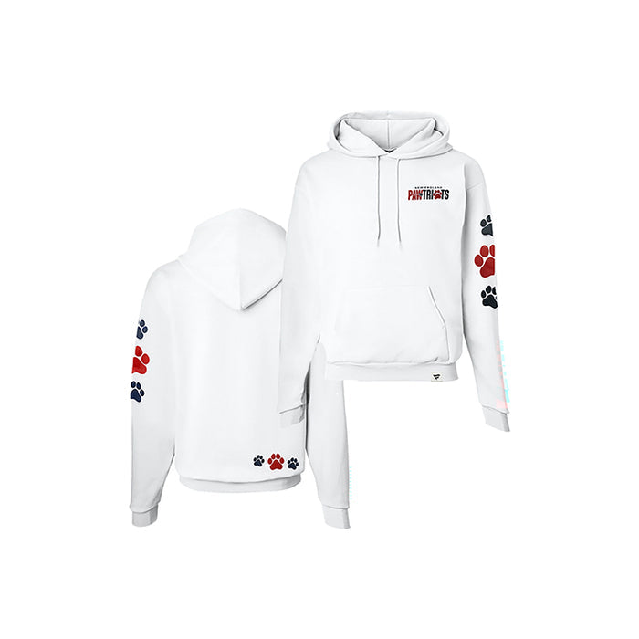 Ladies Pawtriots Paws Hooded Sweatshirt-White
