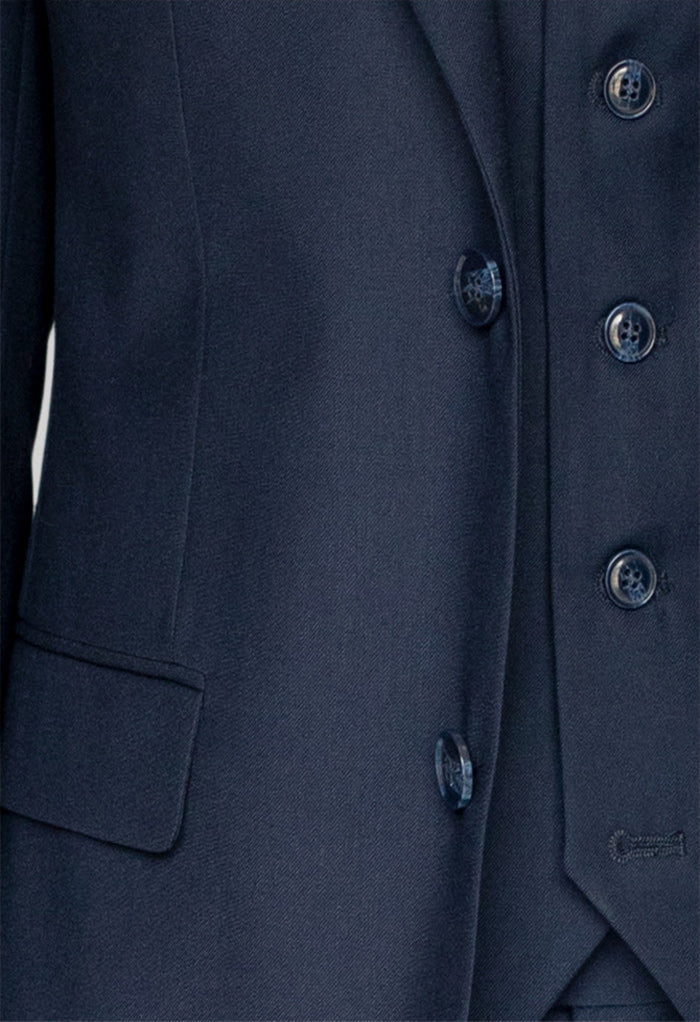 Men's Navy Notched Lapel Suit Slim Fit (3 PCS)