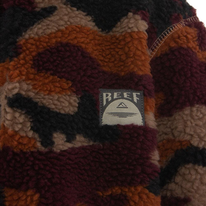 Poleron Boys Brown Camo Half Zip