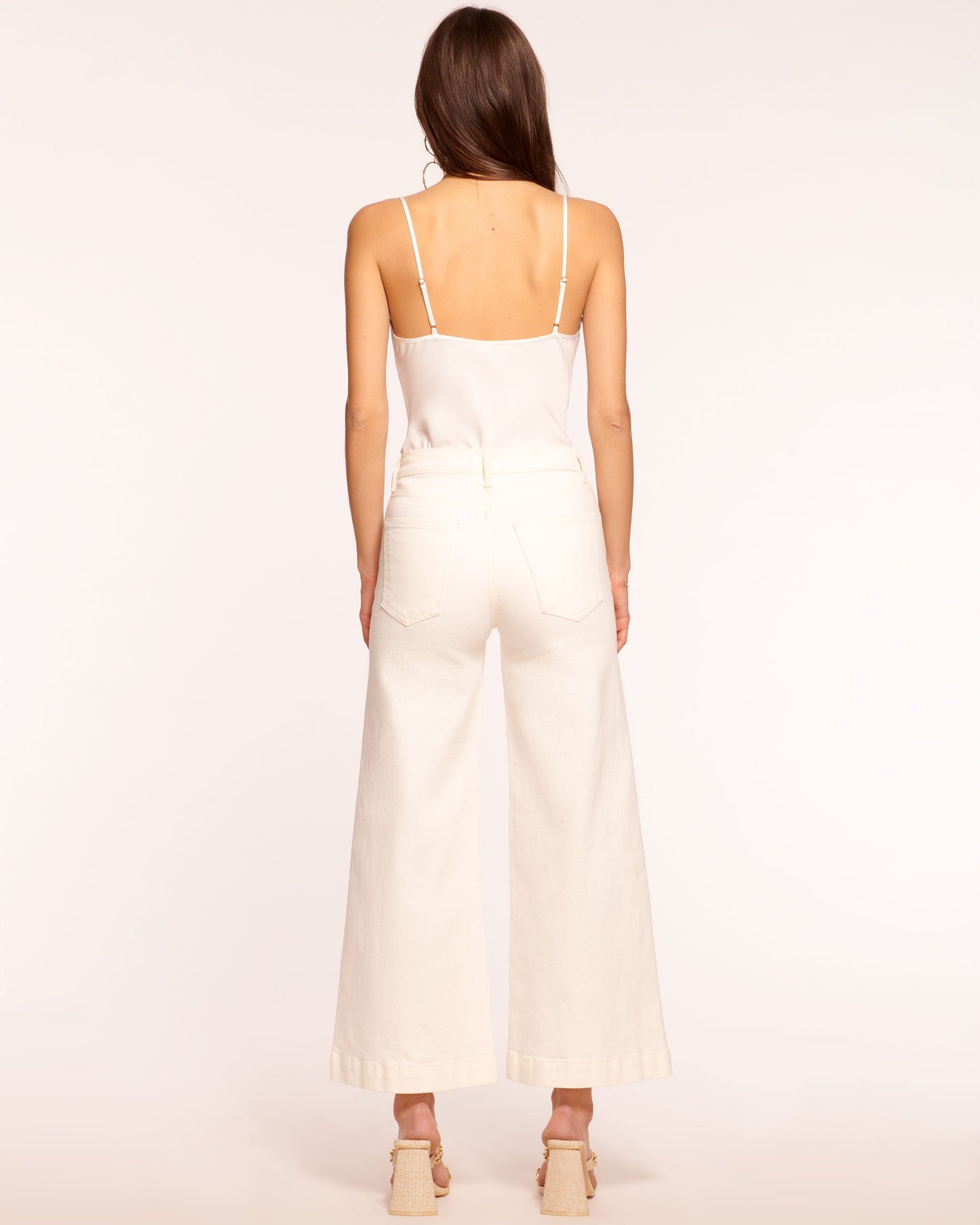 Tyra 5-Pocket Cropped Wide Leg Jean | WHITE