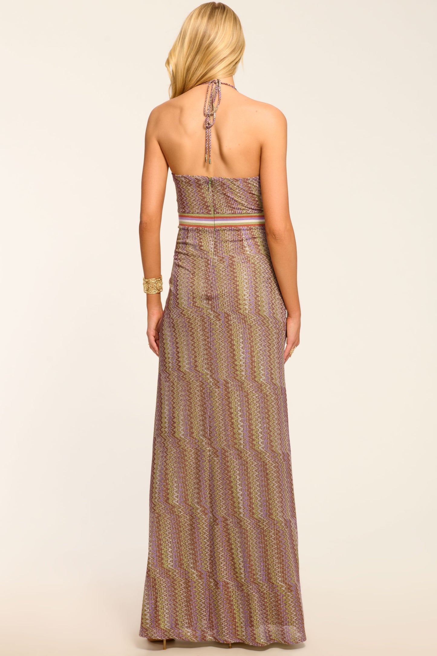 Rosalind Lurex Knit Maxi Dress