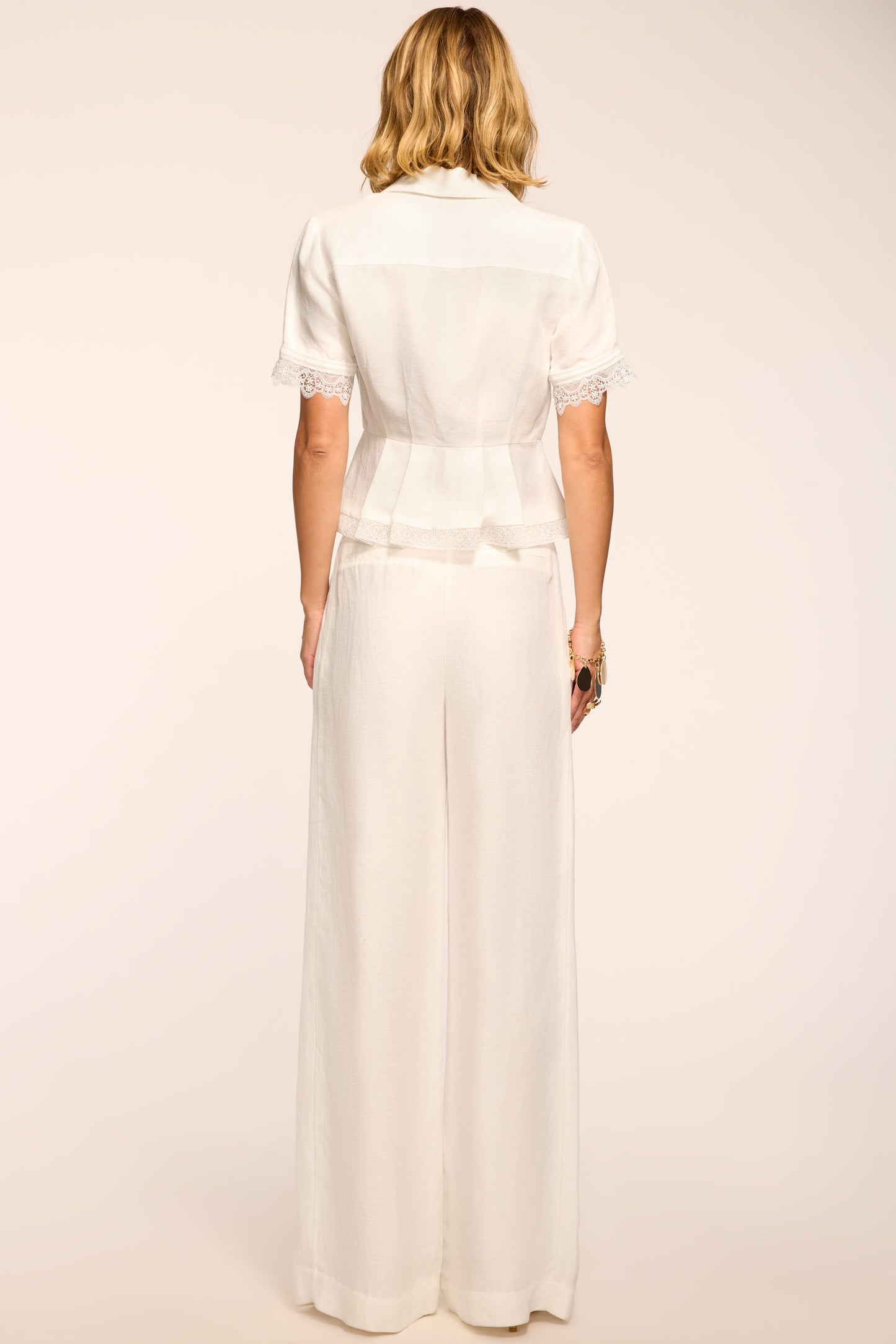 Oscar Textured Linen Pant | WHITE LINEN