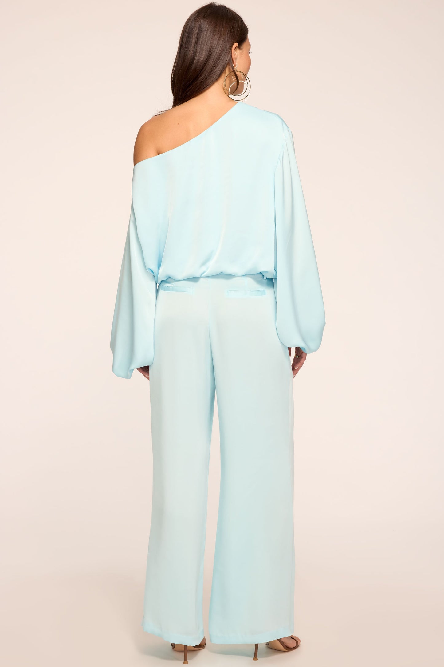 Oscar Pleated Wide Leg Pant | BLUE BREEZE