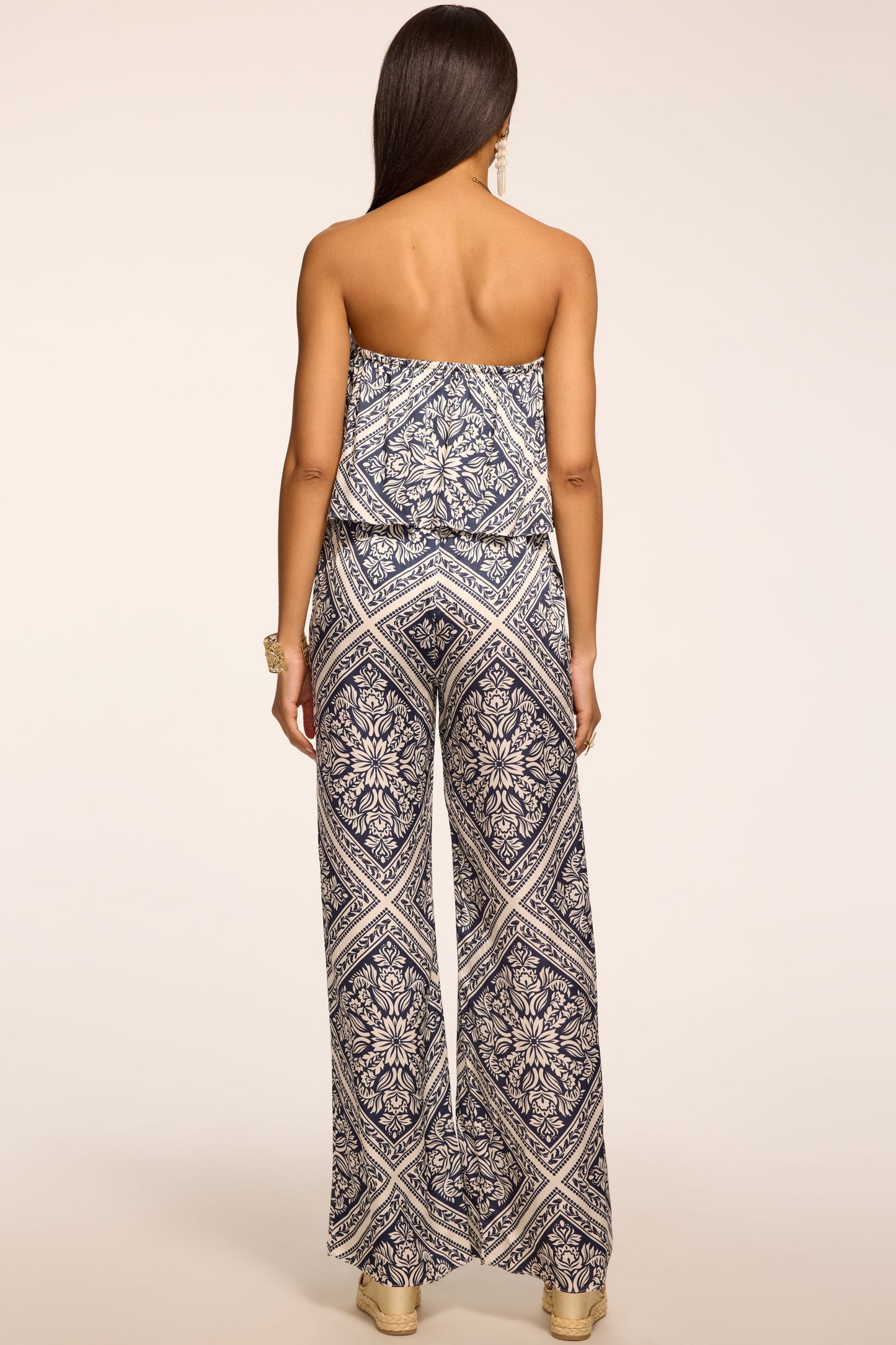 Thadia Printed Strapless Jumpsuit