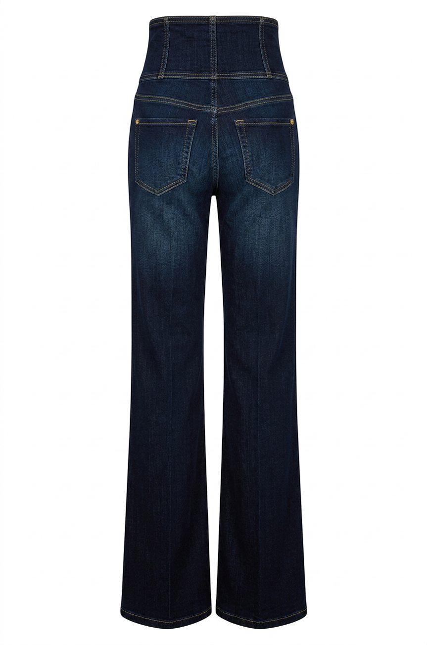 Vegas Wide Leg Denim Jean (Dark Denim)