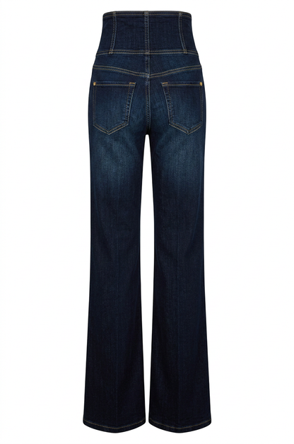 Vegas Wide Leg Denim Jean (Dark Denim)