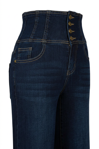 Vegas Wide Leg Denim Jean (Dark Denim)