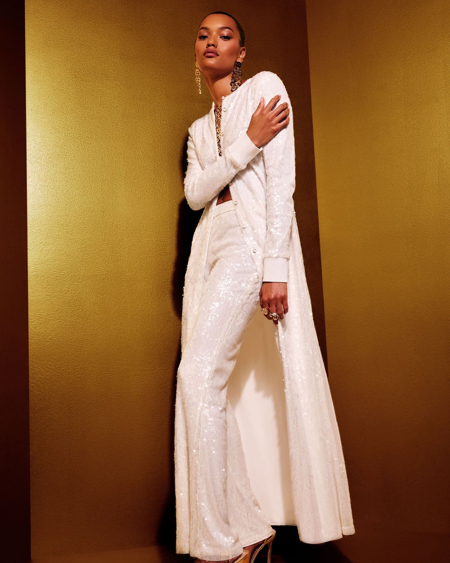 Olivian Sequin Wide Leg Pant