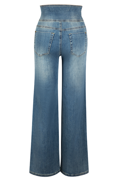 Brooklyn Wide Leg Jean (Light Denim)