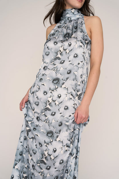 Elizabeth Halter Neck Maxi Dress
