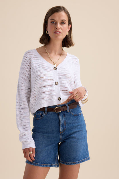 Elementary Pointelle Cardigan