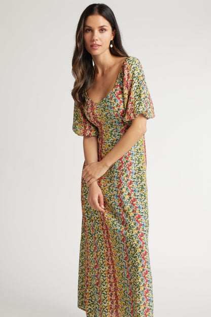 Elsie Puff Sleeve Midi Dress