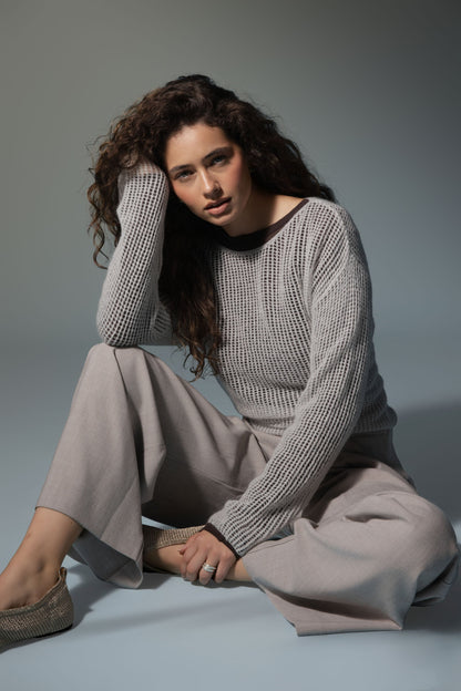 Aubrie Knit Detail Sweater