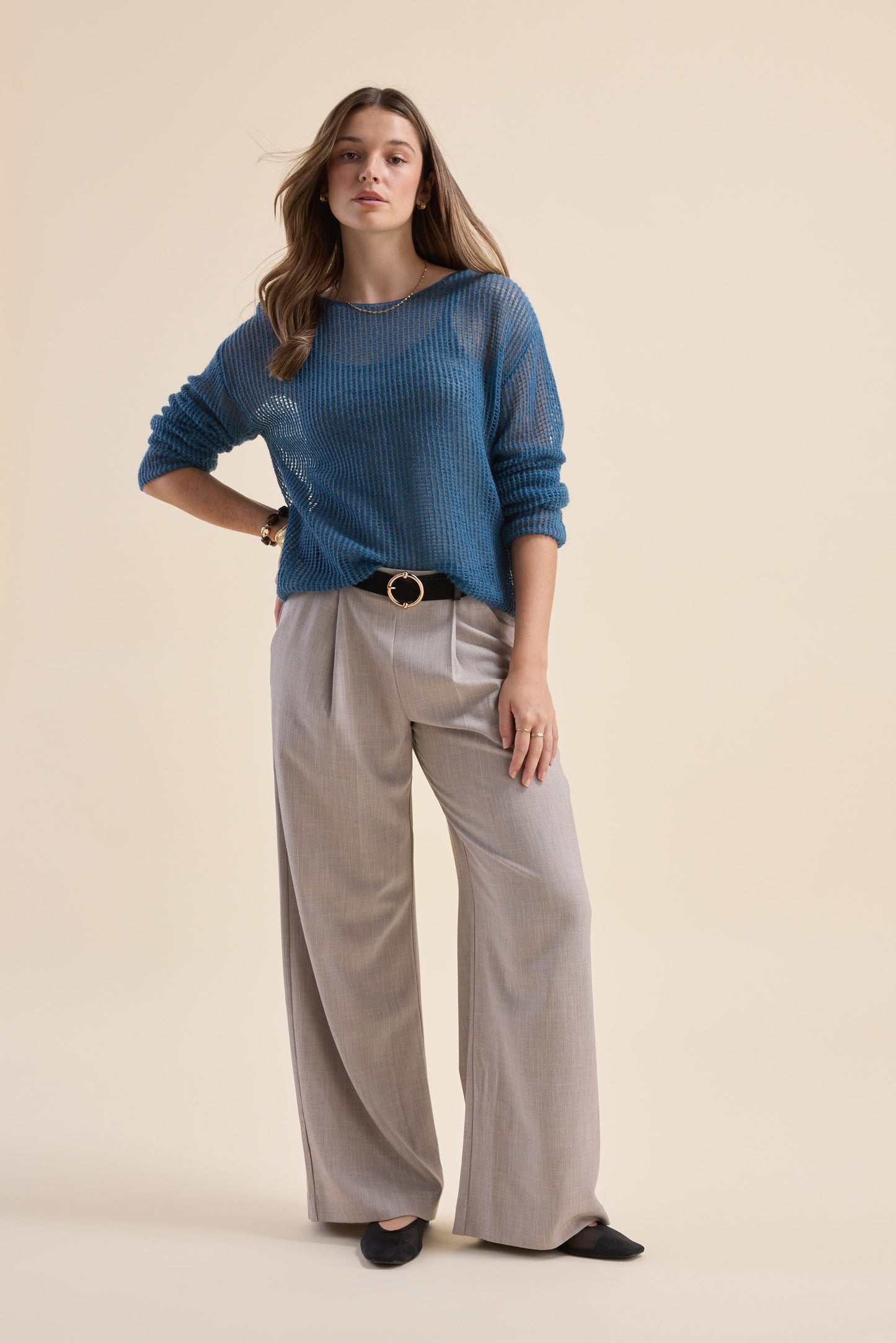 Aubrie Knit Detail Sweater