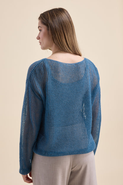 Aubrie Knit Detail Sweater