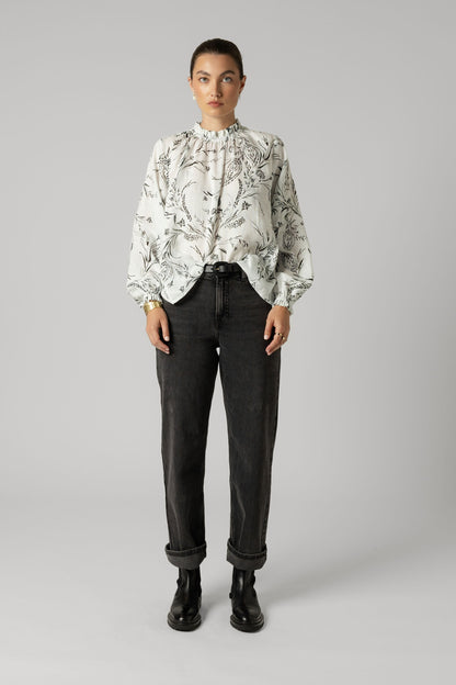 The Frill Detail Long Sleeve Blouse