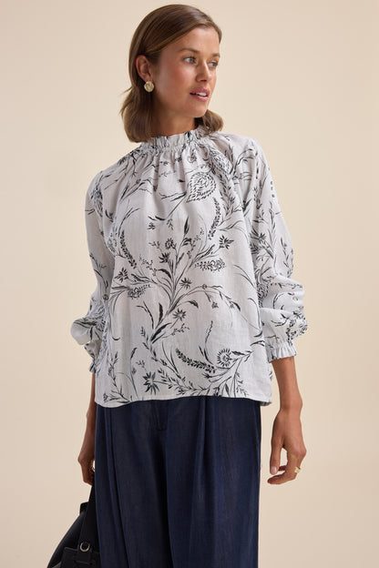 The Frill Detail Long Sleeve Blouse