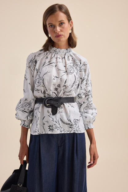 The Frill Detail Long Sleeve Blouse