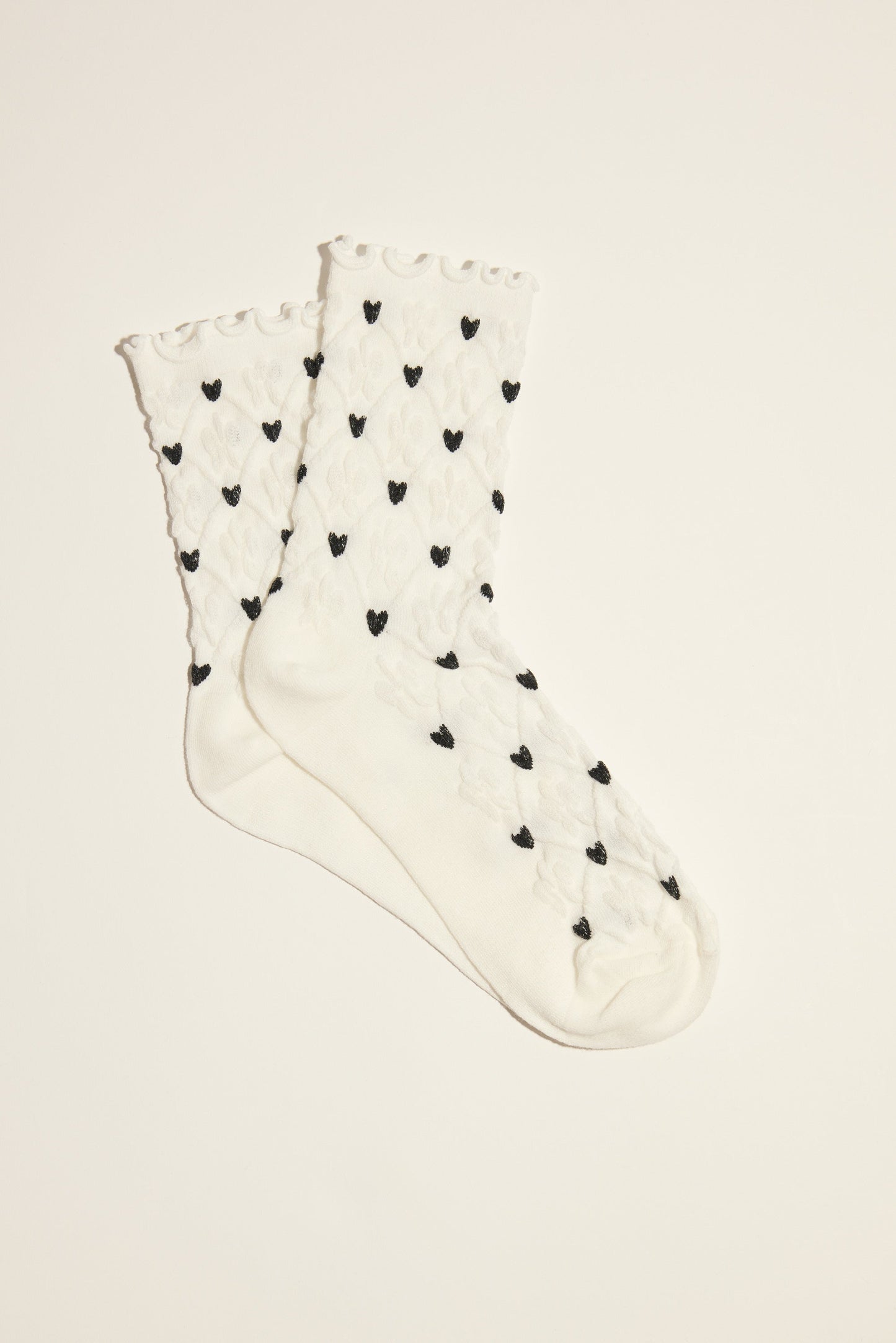Saskia Heart Crew Socks