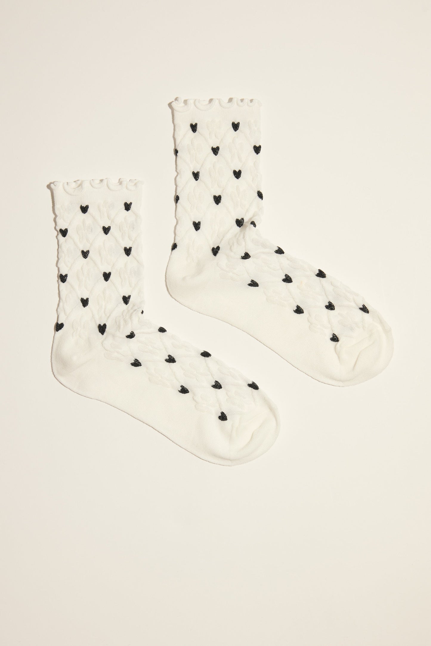 Saskia Heart Crew Socks