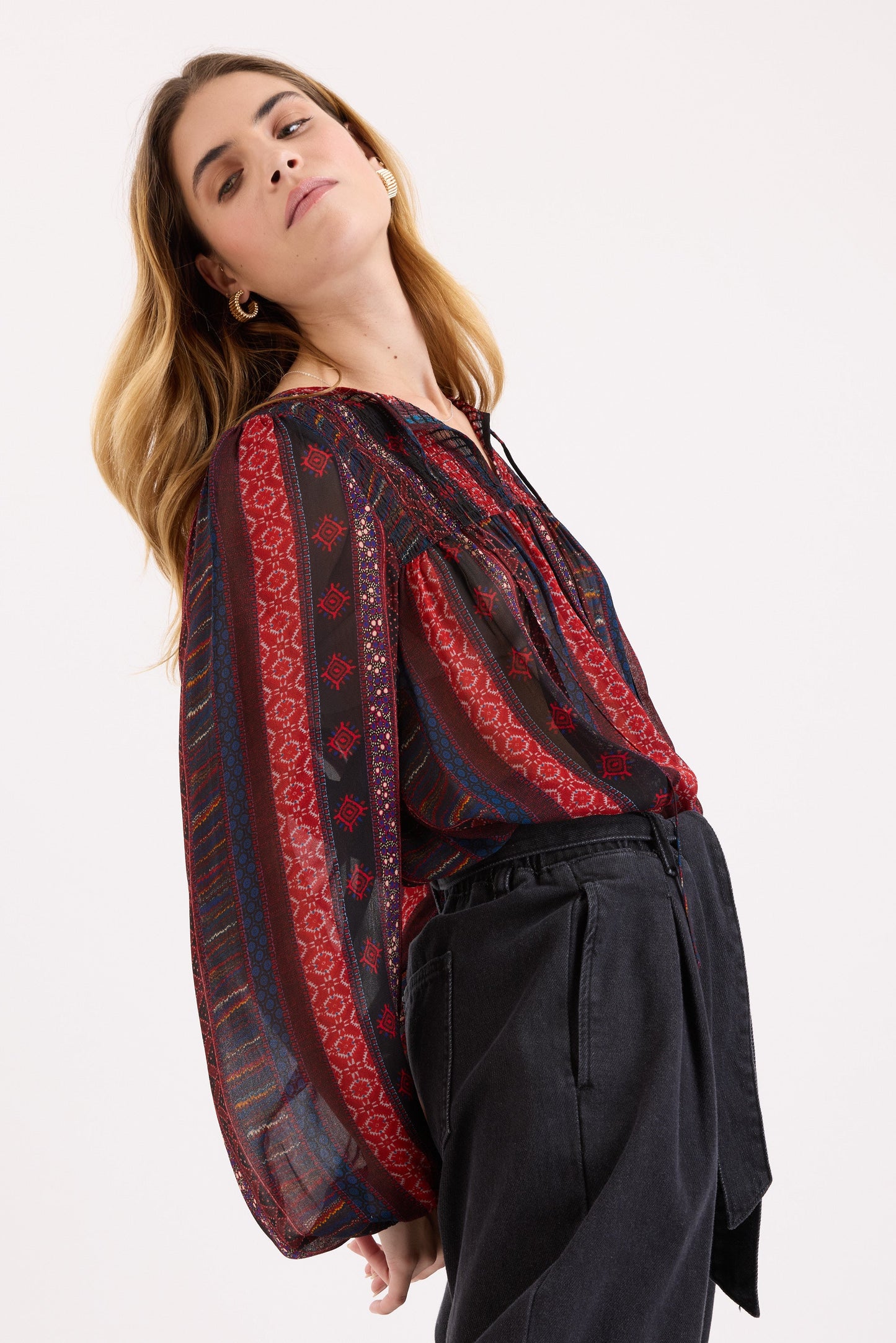 Lorelai Shirred Detail Blouse