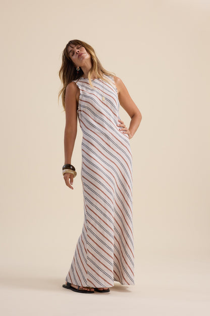 Elementary Maui Striped Maxi Dress