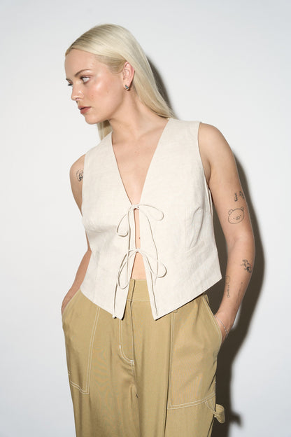 Martinez Tie Front Vest