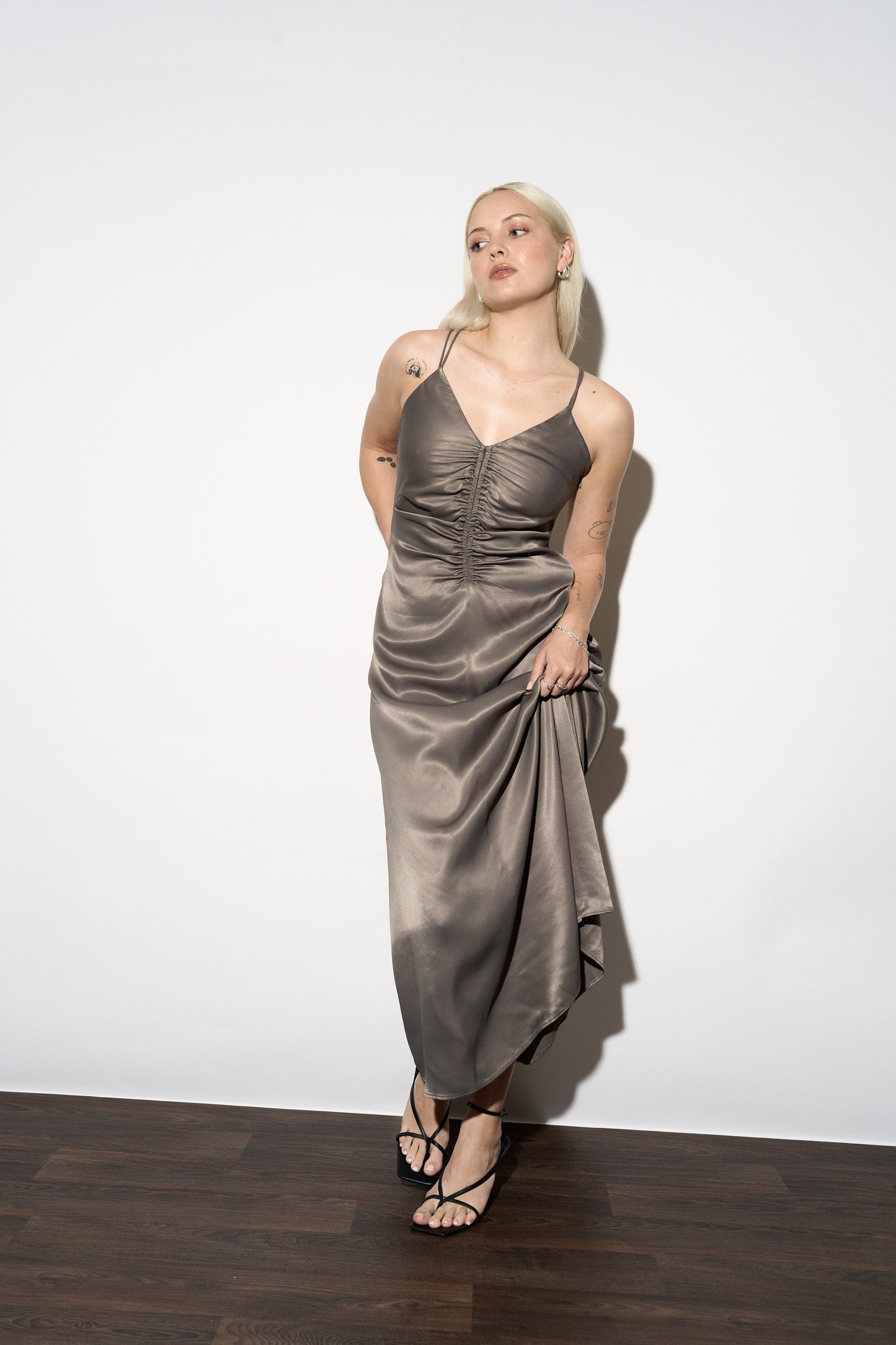 Gather Up Tie Detail Dress