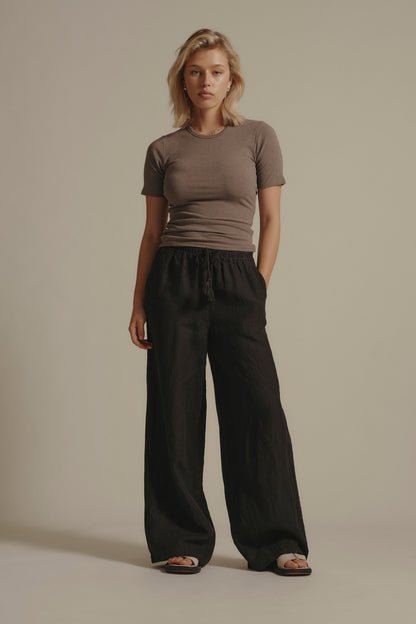 Seacomber Wide Leg Linen Pant