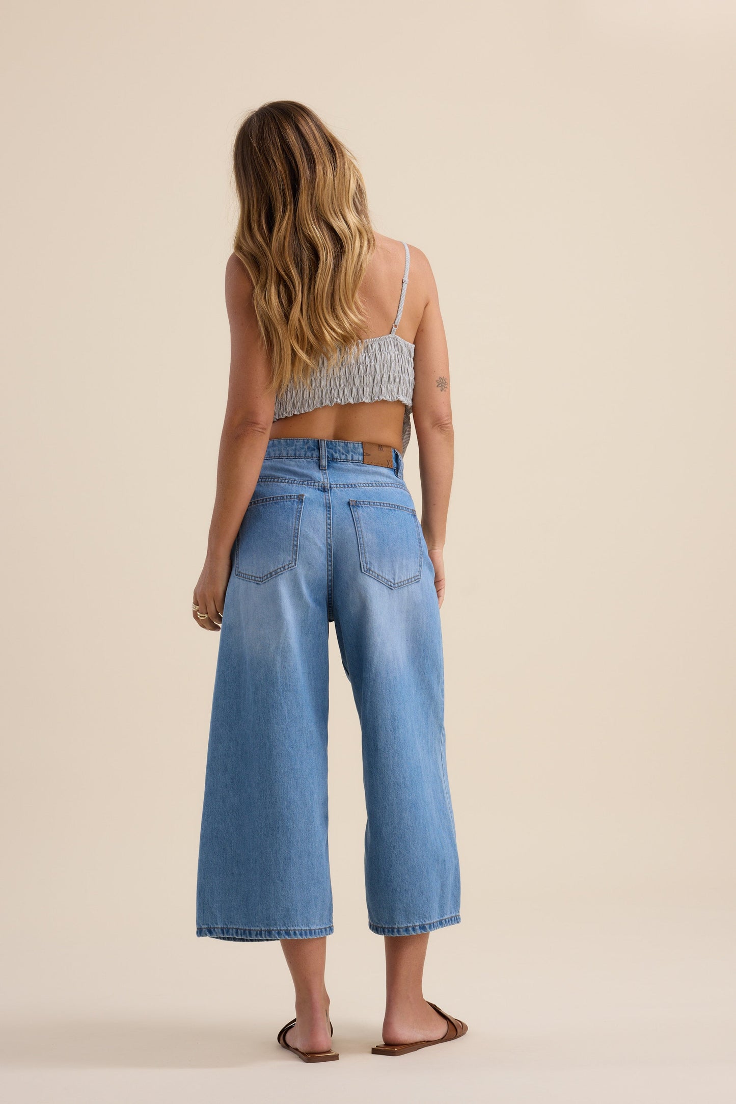 Derby Wide Leg Cropped Jeans