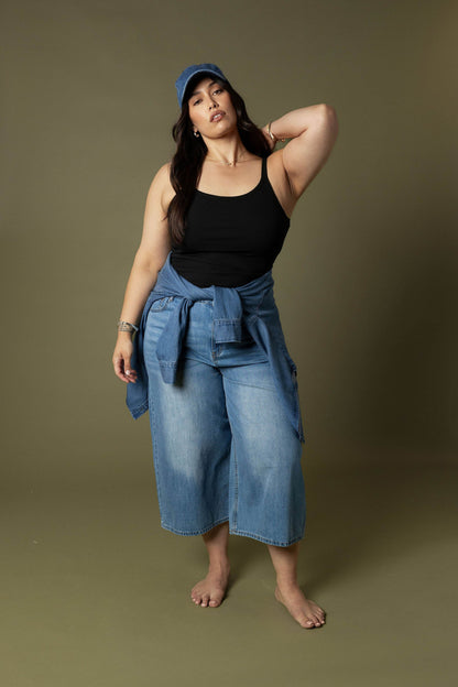 Derby Wide Leg Cropped Jeans