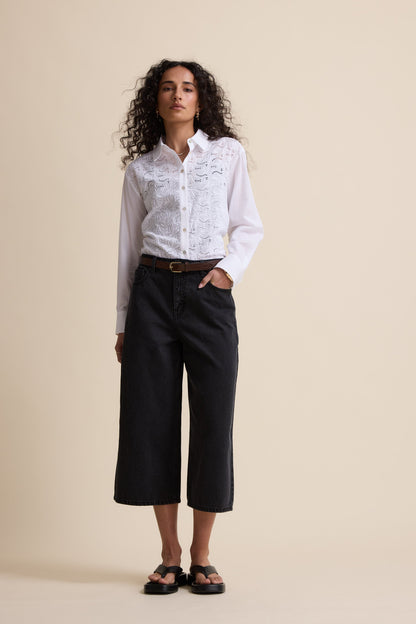 Derby Wide Leg Cropped Jeans