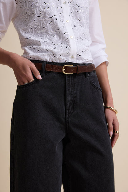 Derby Wide Leg Cropped Jeans