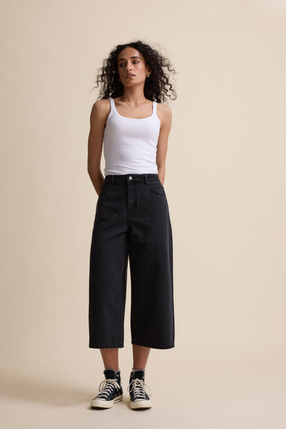 Derby Wide Leg Cropped Jeans