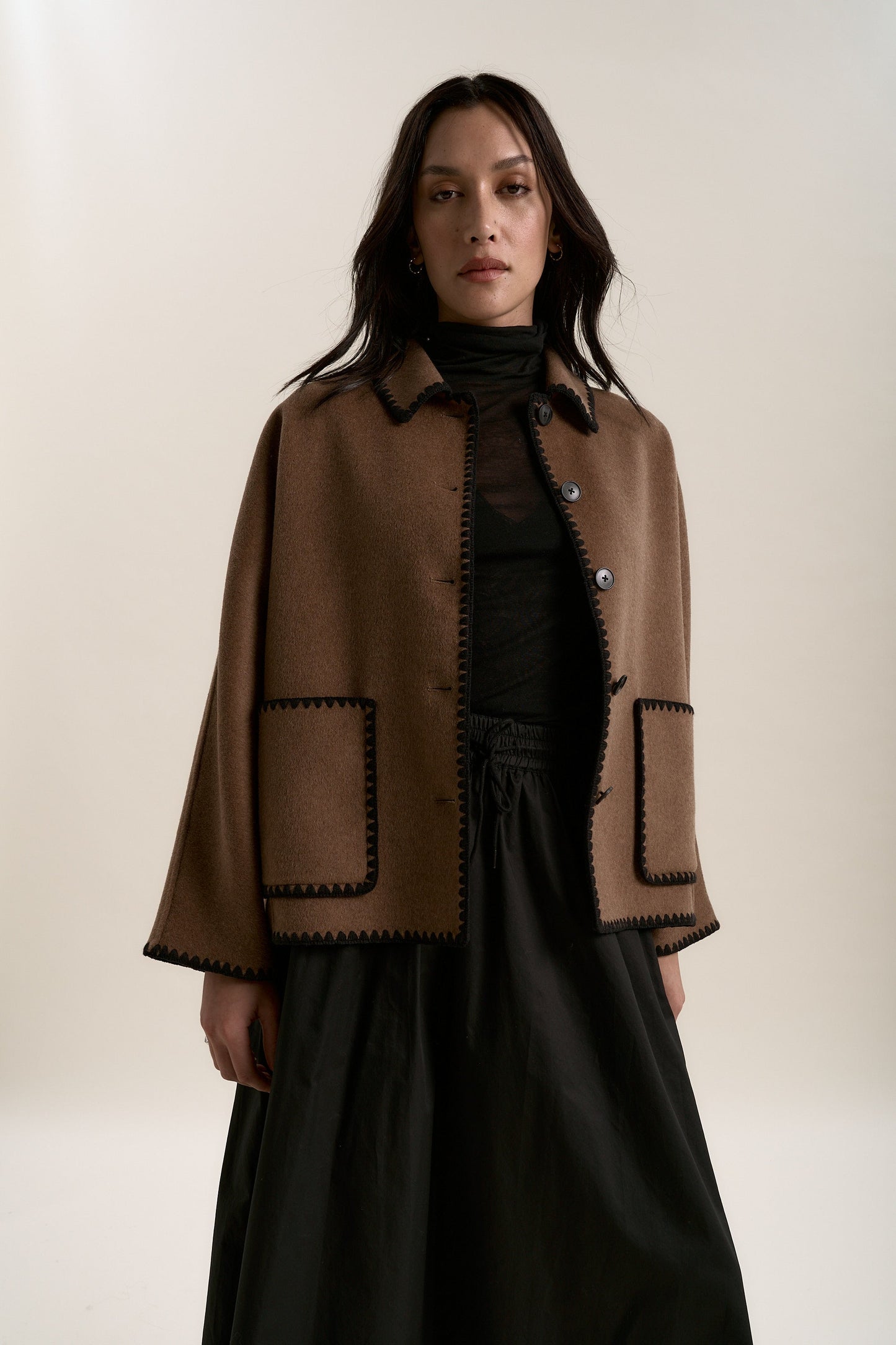 The Contrast Stitch Coat