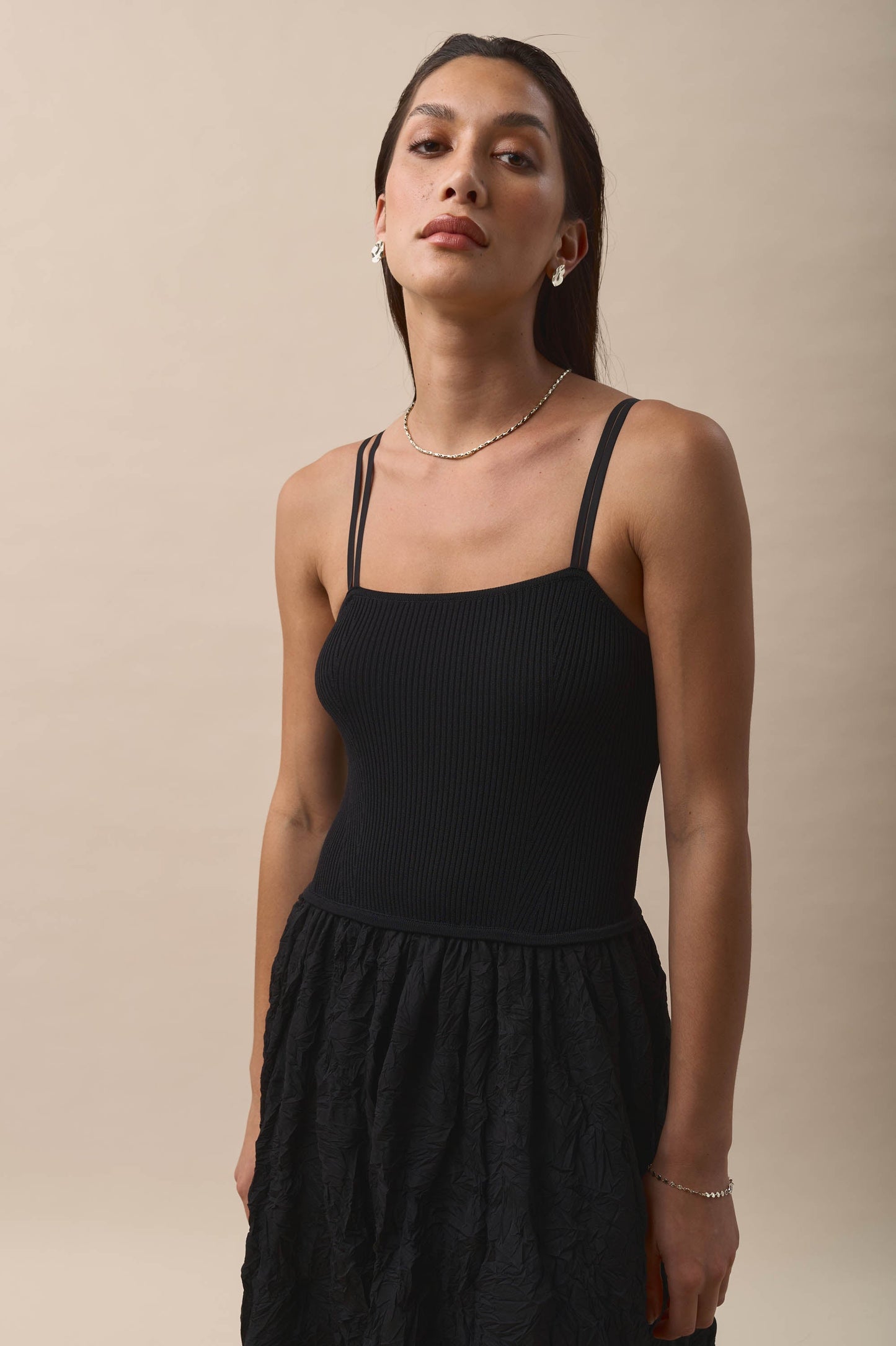 Time To Dance Textured Dress