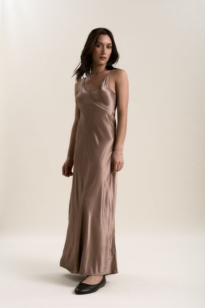Ruby Satin Maxi Slip Dress
