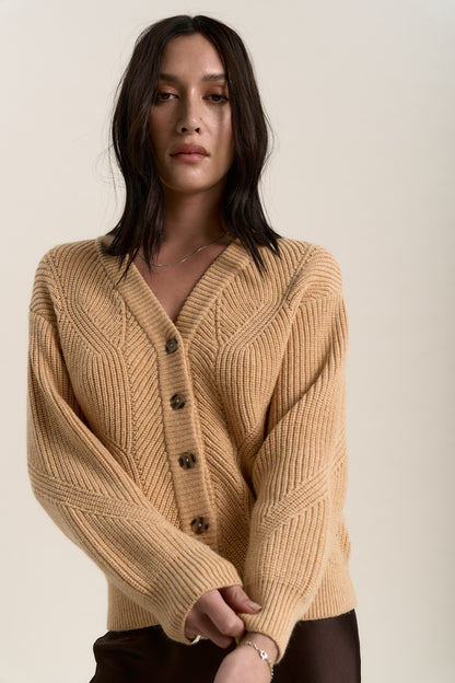 Olive Chunky Knit Cardigan