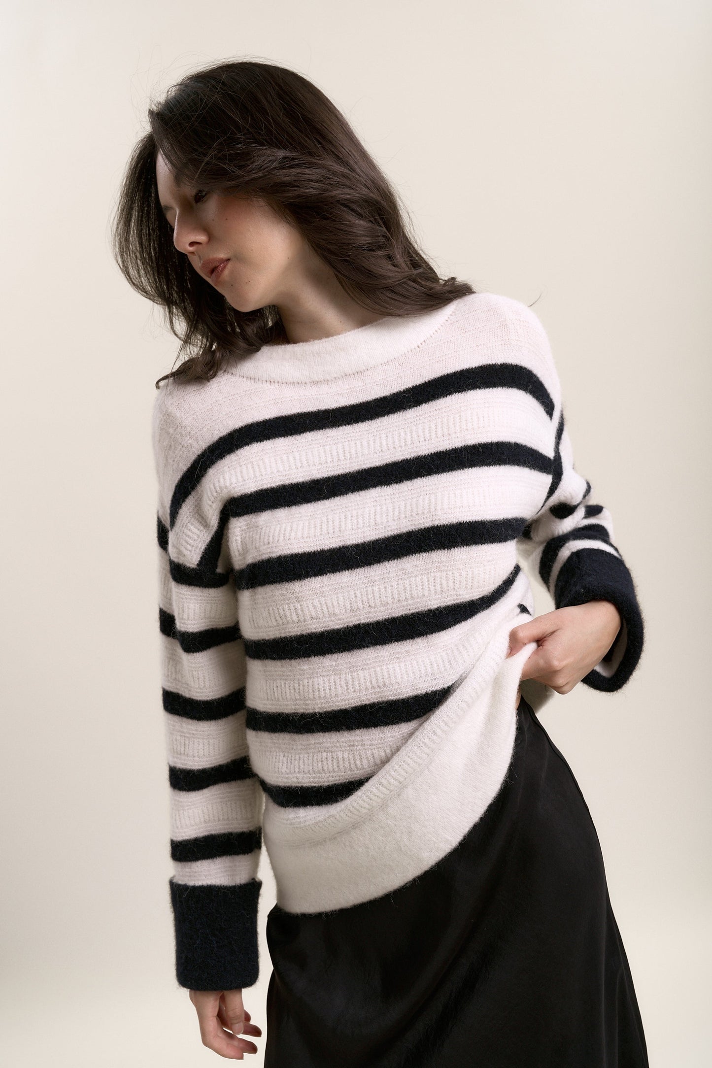 Gabby Luxe Whisper Striped Knit Sweater