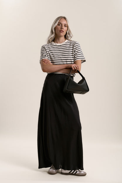 Bias Cut Flared Skirt